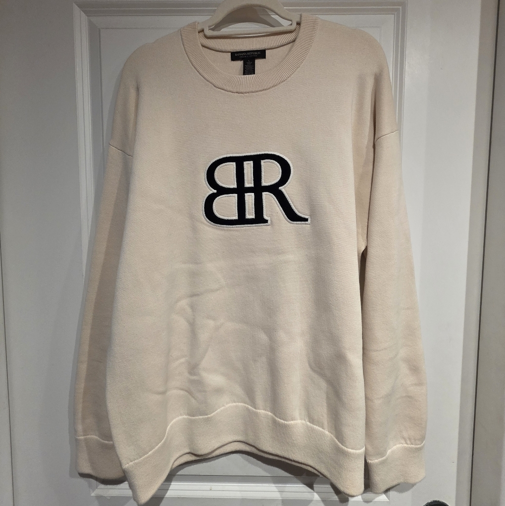 Mens Banana Republic Organic Cotton Sweater, Like New W/out Tag, Large